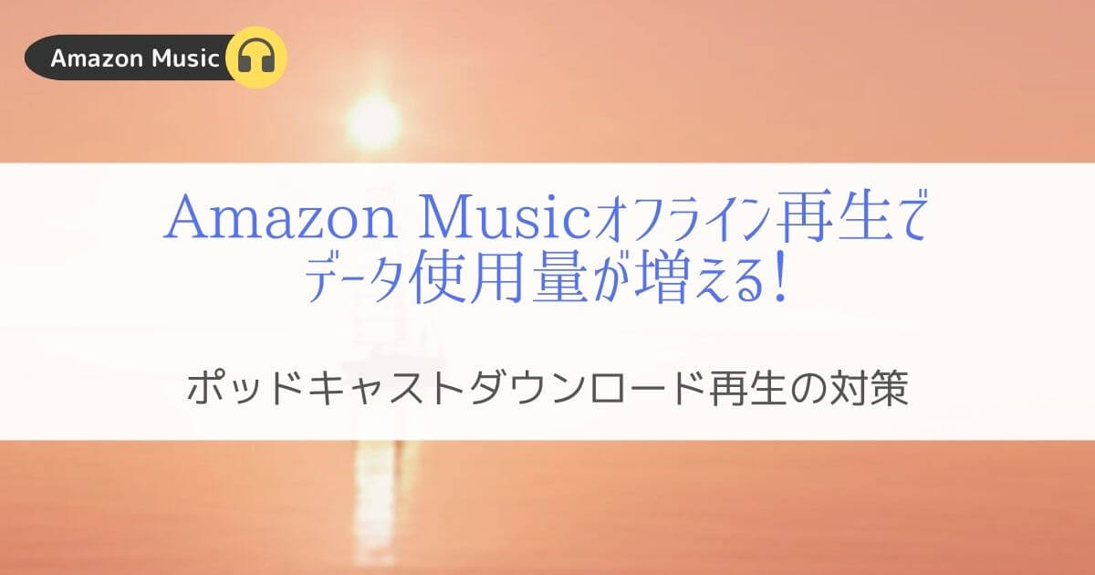 『対策』Amazon Musicアプリのオフライン再生でデータ通信が発生！